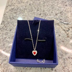 Brand new Swarovski red heart necklace